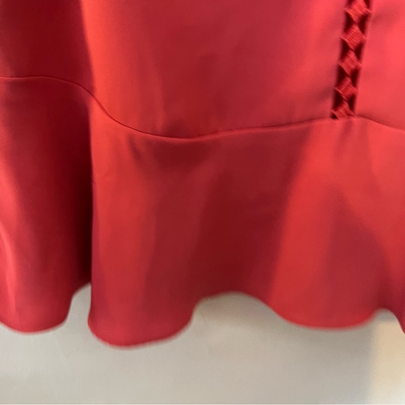 White House Black Market Flutter Sleeve Peach Colored Shift Dress Size 0 - Picture 6 of 11